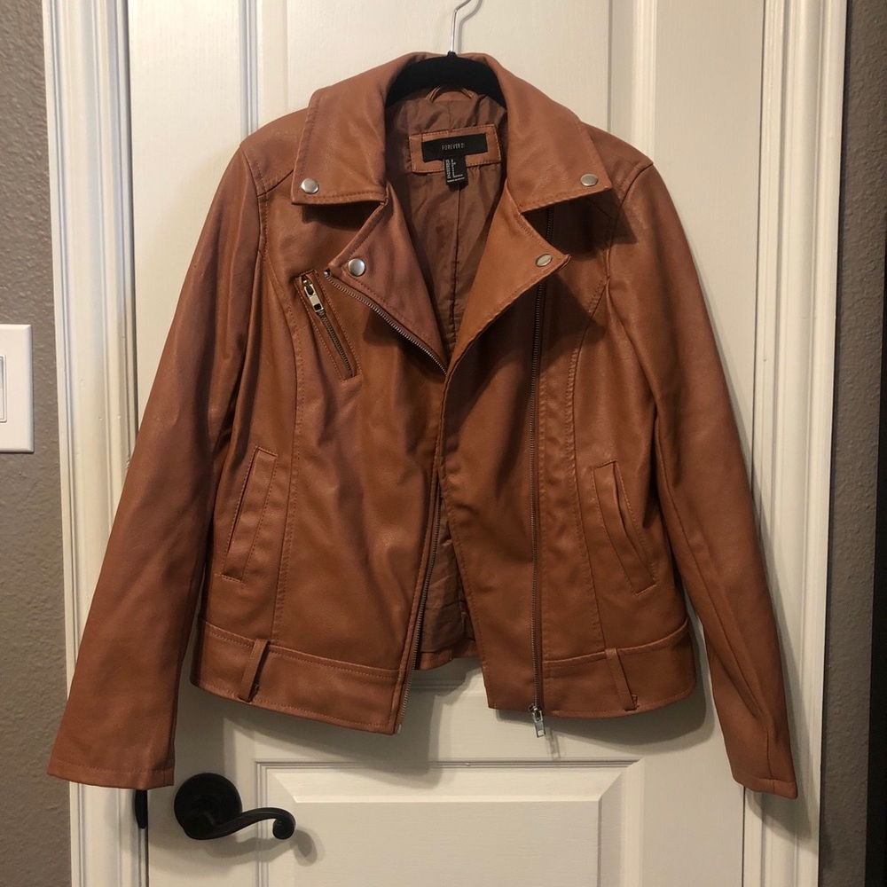 FOREVER 21 Vegan Leather Biker Jacket